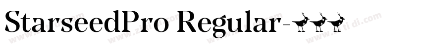 StarseedPro Regular字体转换
